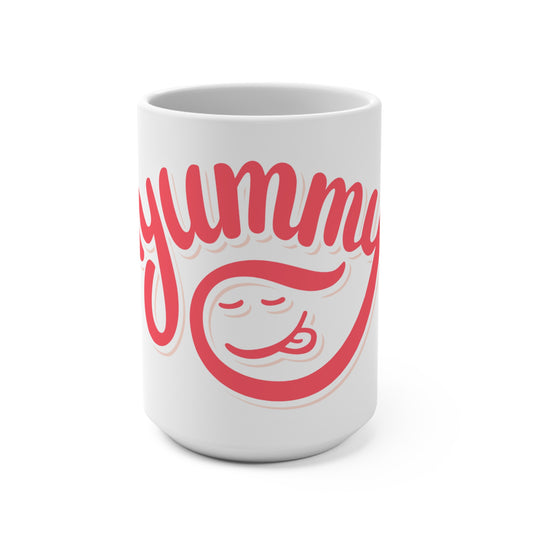 15oz Mug White with Yummy Inscription