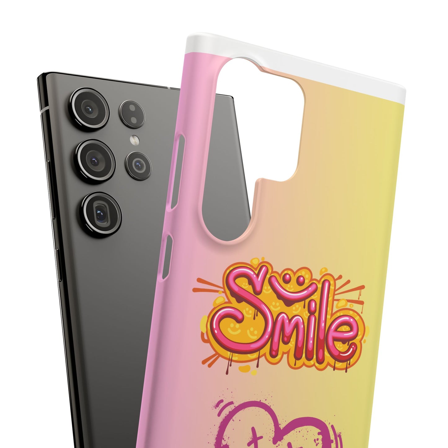 Phone Case with Smile Inscription