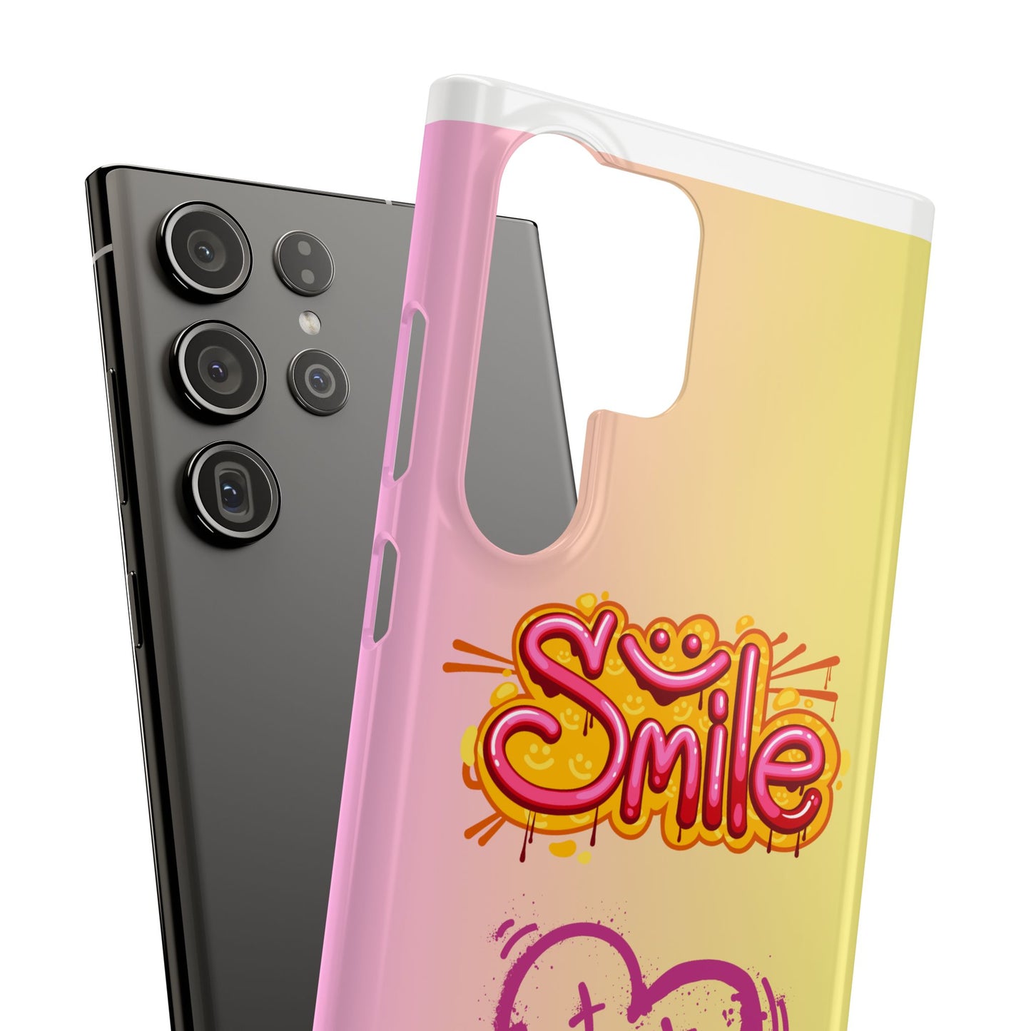 Phone Case with Smile Inscription