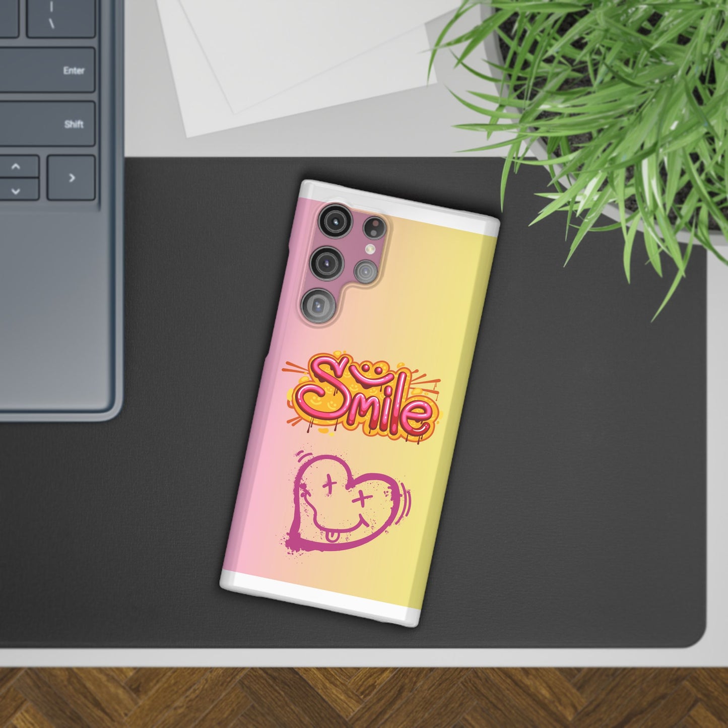 Phone Case with Smile Inscription