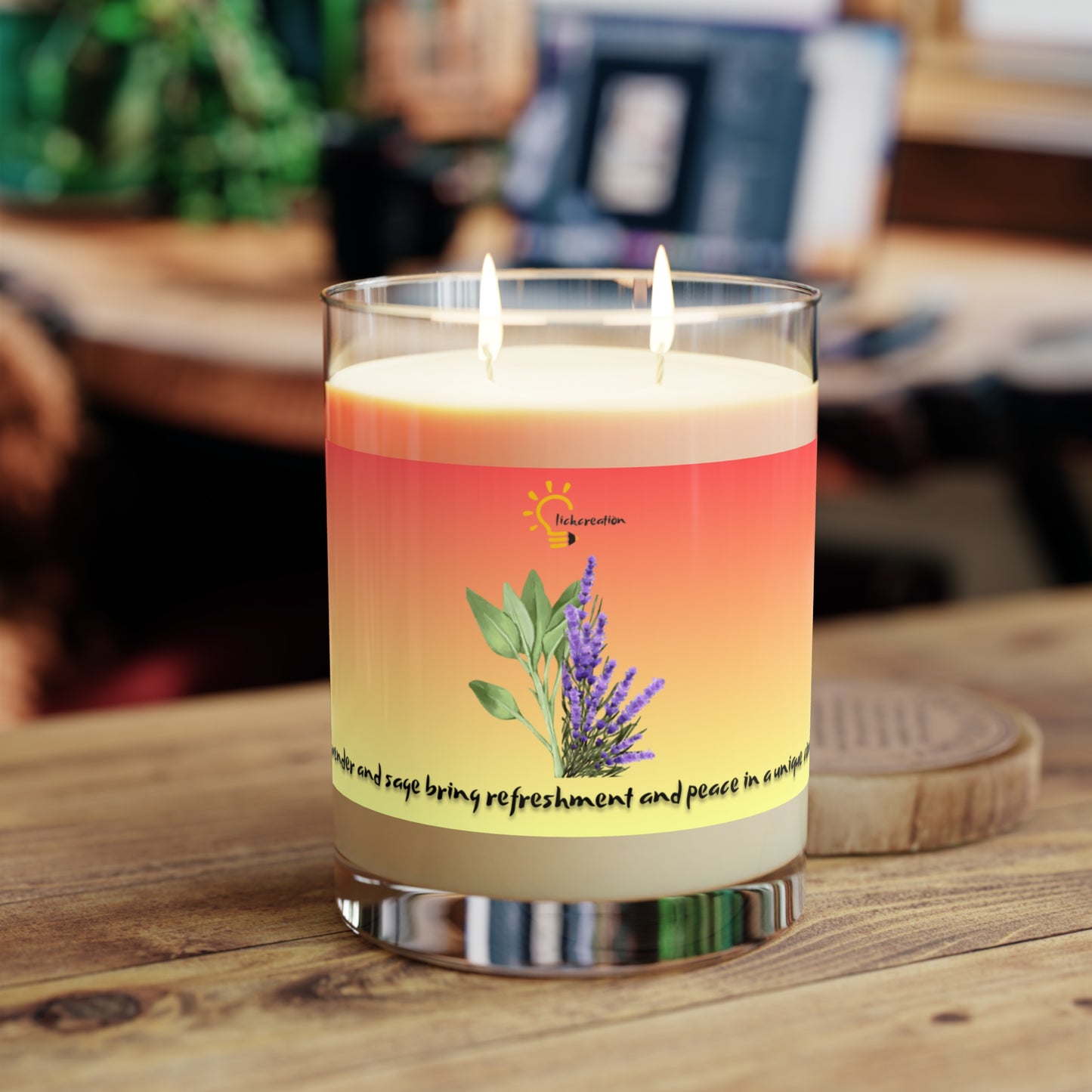 Scented Candle - Lavender Sage Glass